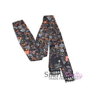 Roffe Accessories Floral Fringe Skinny Sash
